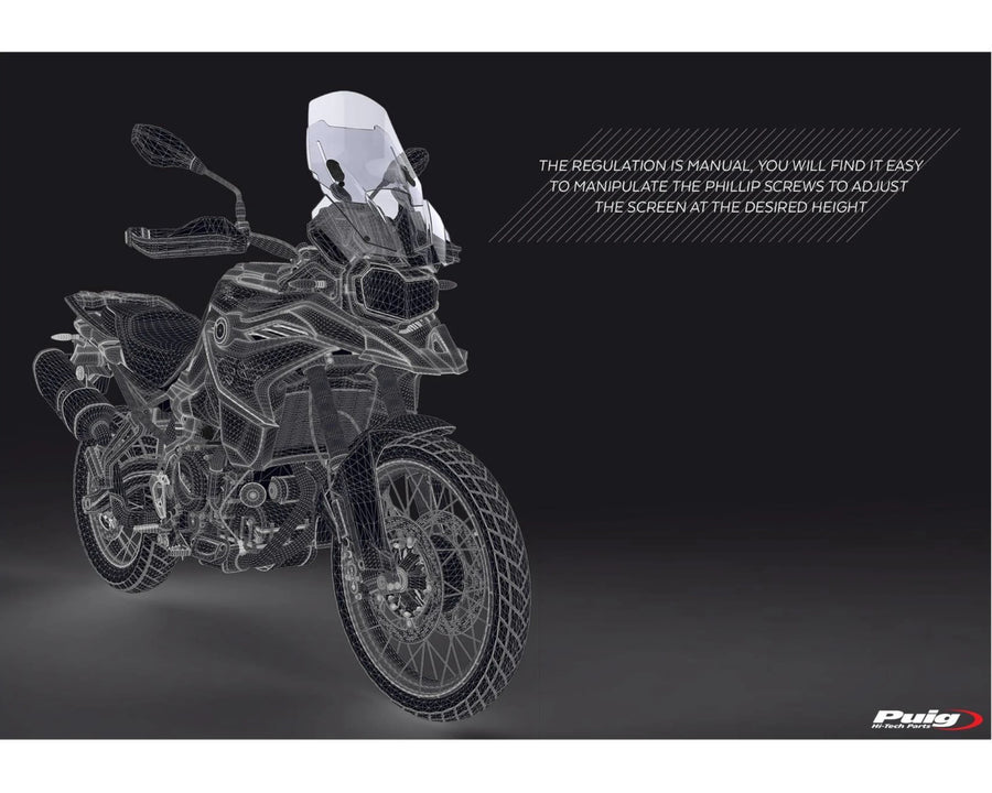 BMW F 800 GS [2025] – Schermo regolabile – Trasparente