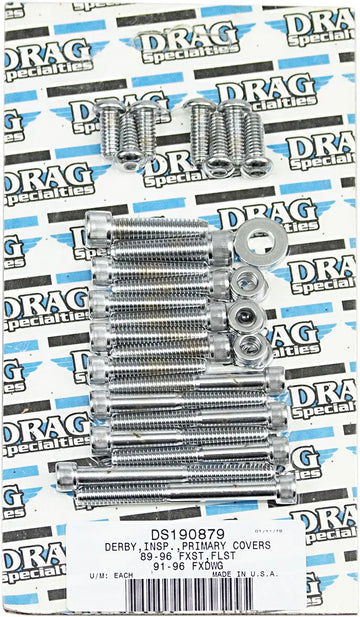 Harley Davidson FXSTS [DRAG SPECIALTIES] - Kit de boulons de couvercle primaire/derby/inspection intérieur et extérieur - 0