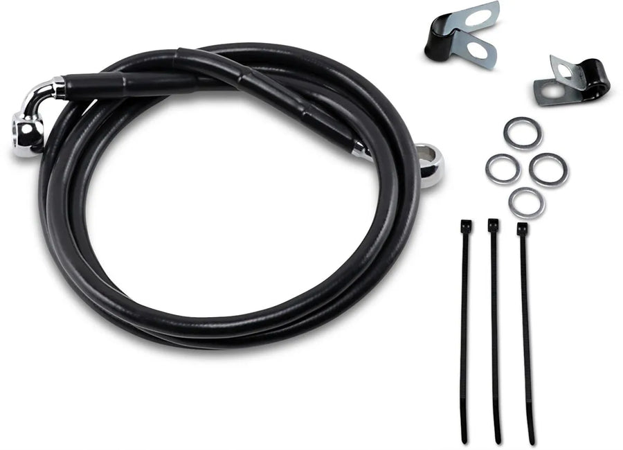 harley davidson fxsts [DRAG SPECIALTIES] - Extended Black Vinyl Brake Line Kit