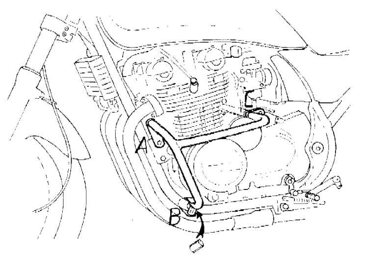 Kawasaki Zephyr 750 [1991-1999] - Barra di protezione del motore