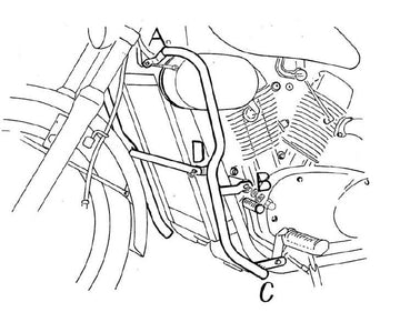 Kawasaki VN 1500 [1988-2004] - Barra di protezione del motore - 0