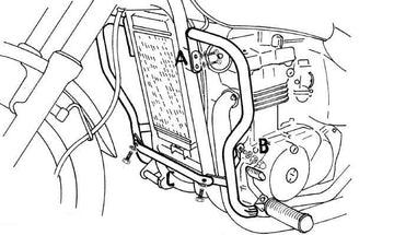 Kawasaki en 500 [1996-2003] - barre de protection des moteurs