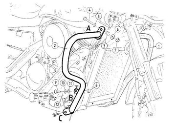 Suzuki VZ 1600 Marauder [2004-2005] - barre de protection des moteurs