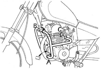 Yamaha SR 125 [1996-2001] - Motorschutzbügel