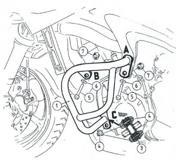 Yamaha FZ 6 [2004-2010] - Barra di protezione del motore