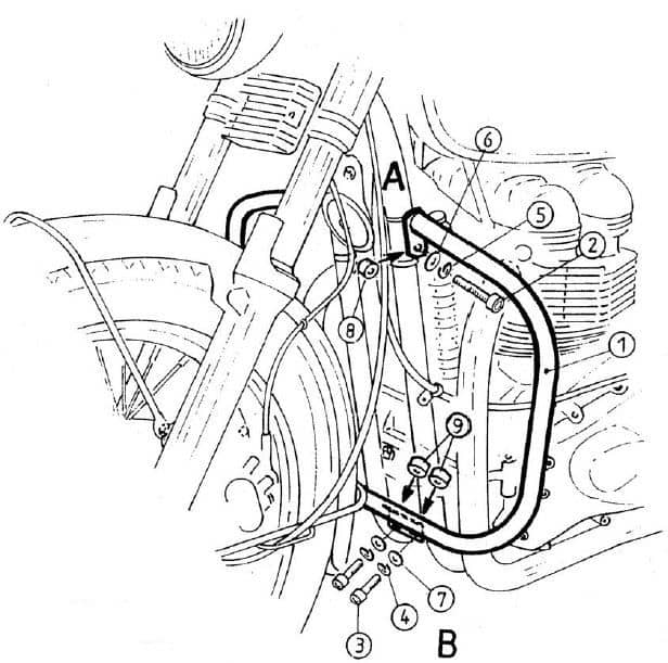 Triumph Throixton [2004-2015] - barre de protection des moteurs