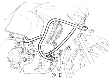 Honda XL 1000 V Varadero [1999-2002] - Barra di protezione del motore