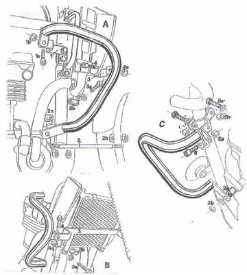 Kawasaki Kle 500 [1991-2007] - Barra di protezione del motore