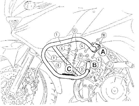 Kawasaki KLV 1000 [2004-2005] - Motorschutzbügel