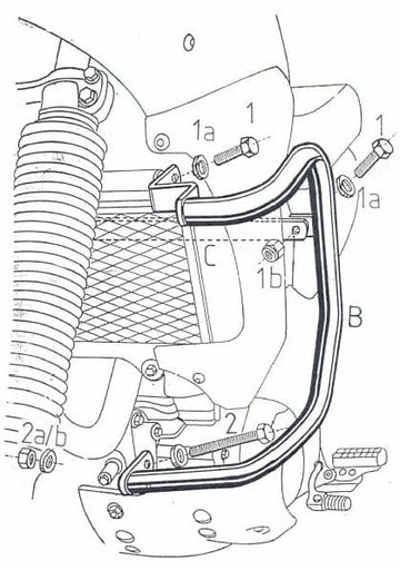Yamaha XTZ 660 Ténéré [1991-1993] - Barra di protezione del motore - 0