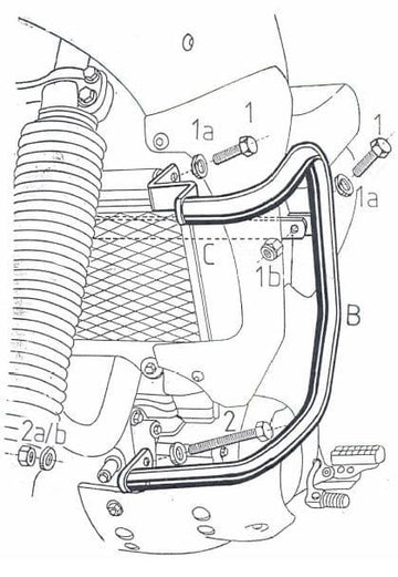 Yamaha XTZ 660 Ténéré [1991-1993] - Barra di protezione del motore