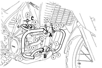 Yamaha XT 660 R [2004-2016] - Barra di protezione del motore - 0