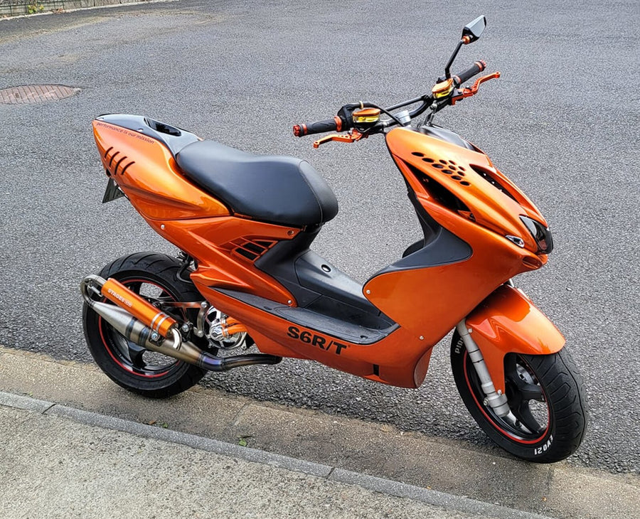 Aprilia SR Netscaper 50 2T LC - Pot d'échappement Pro Replica MK2 Orange