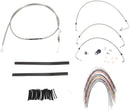 harley davidson flhtc [BURLY BRAND] - Kit complet de câbles de guidon/conduites de frein en acier inoxydable-2