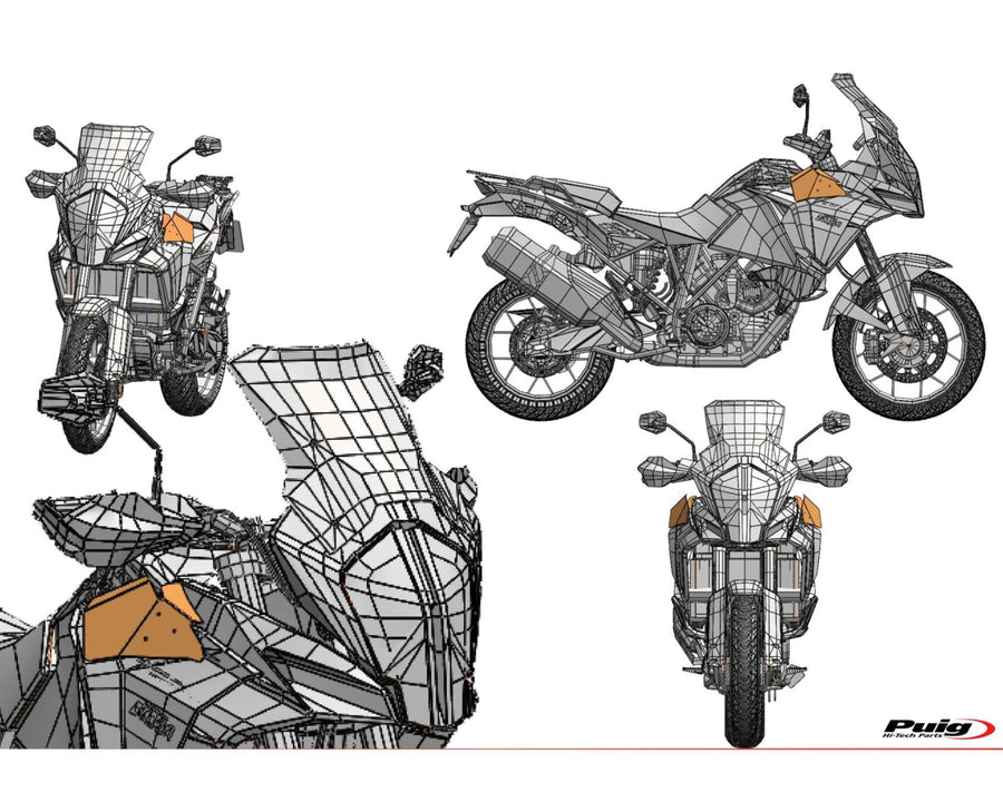 KTM 1290 SUPER ADVENTURE T [2023] – Deflettore superiore – Trasparente