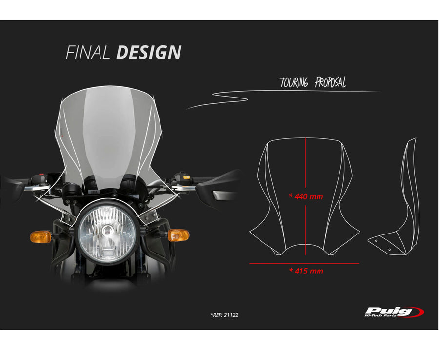 ROYAL ENFIELD HIMALAYAN 410 [2020] – parabrezza touring – trasparente