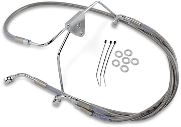 harley davidson flhtc [DRAG SPECIALTIES] - Kit de durites de frein rallongées en acier inoxydable - 0