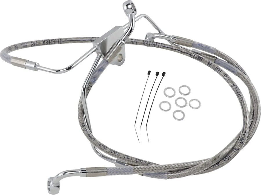 Harley Davidson flhtc [DRAG SPECIALTIES] - Kit tubi freno prolungati in acciaio inossidabile