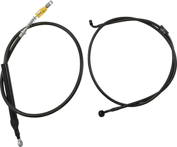harley davidson flfb [LA CHOPPERS] – Komplettes Midnight Geflochtenes Lenkerzug-/Bremsleitungskit