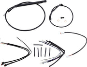 Default Title Harley Davidson Softail Street Bob Fxbb [BURLY BRAND] - Kit completo di cavi/linee manubrio in vinile nero per Ape Hangers