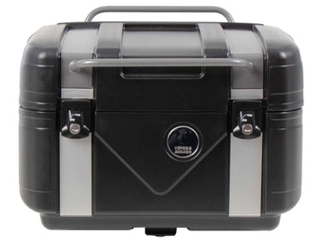Topcase [Hepco & Becker] - Gobi Black Edition con inserti in argento - per portabauletto