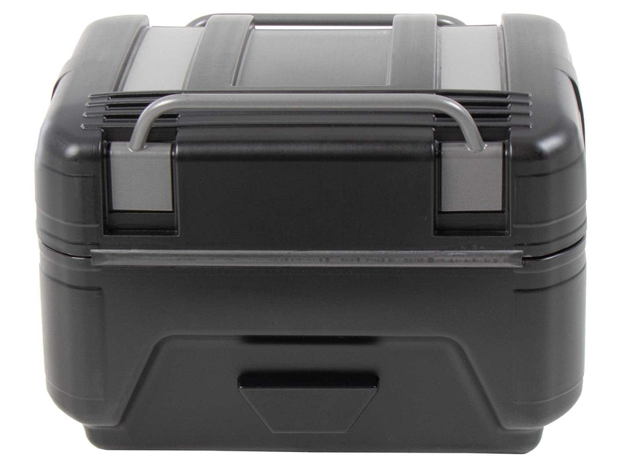 Topcase [Hepco & Becker] - Gobi Black Edition mit silbernen Inlays – für Topcaseträger