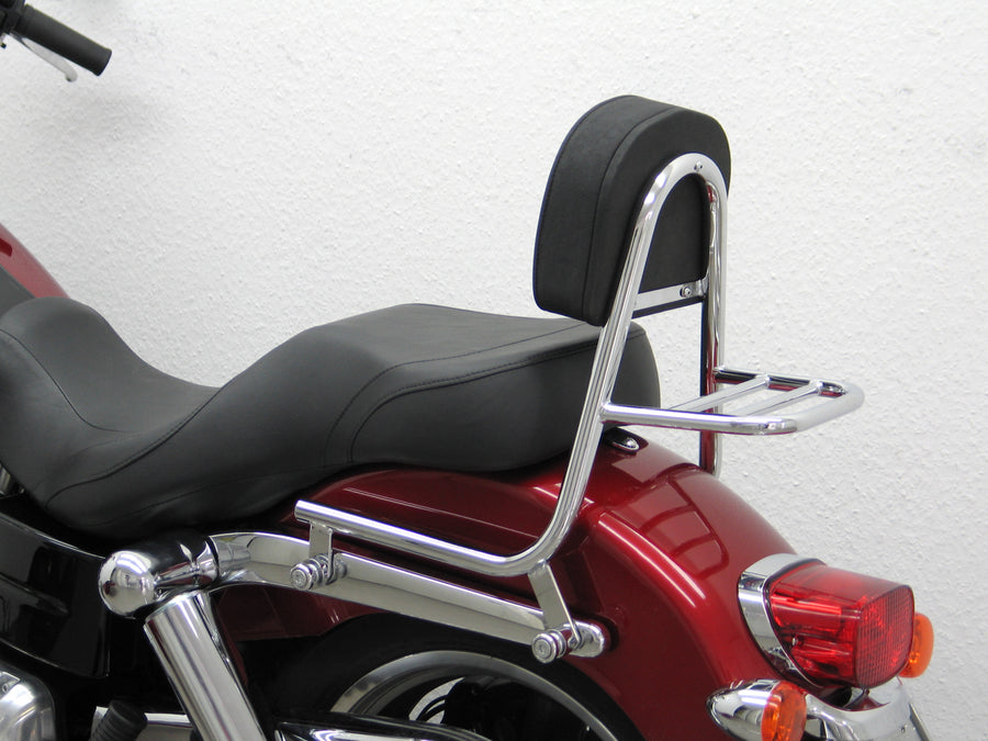Harley Davidson Dyna Switchback [2010-2016] - Sissy Bar de Rohr avec oreiller et porte-bagages à bagages