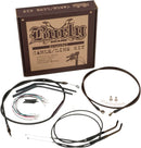 Harley Davidson FLSTC [BURLY BRAND] - Kit completo di cavi/linee manubrio in vinile nero per Ape Hanger-3