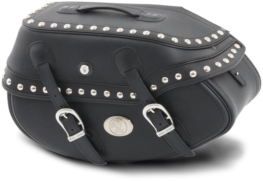 Motorradtasche [Hepco & Becker] - Leder Buffalo Big Custom rechts – Rohrpacktaschenhalter