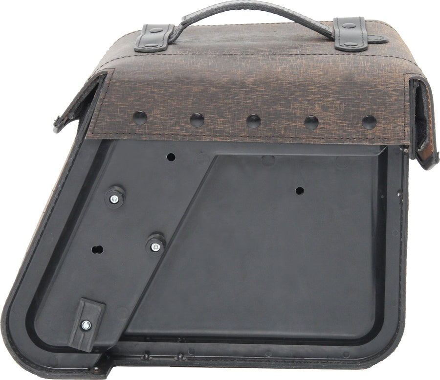 Motorradtasche [Hepco & Becker] - Ledertaschensatz Rugged Cutout 19 L inkl. Schnellverschluss – Cutout