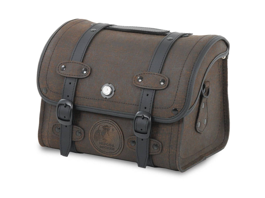 Motorradtasche [Hepco & Becker] - Smallbag Rugged 19 L - braun inkl. Schnellverschluss – Gepäckbrücke