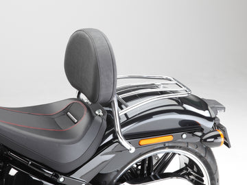Harley Davidson Softail Fat Boy (Milwaukee -Eight 107/114) [2018] - driver Sissy Bar with a large rounded pillow and luggage rack