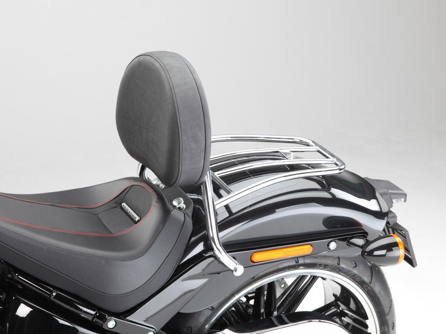 Harley Davidson Softail Fat Boy (Milwaukee -eight 107/114) [2018] - Driver Sissy Bar avec un grand oreiller arrondissant et à bagages à bagages