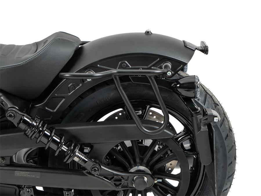 Indian Sport Scout Sixty [2026] - Set: Ledertaschenhalter Cutout schwarz inkl. Rugged Ledertaschen braun