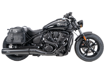Indian Scout Sixty Classic [2025-2026] - Set: Ledertaschenhalter Cutout schwarz inkl. Rugged Ledertaschen schwarz