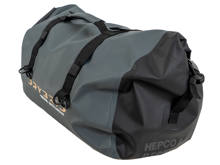 Motorradtasche [Hepco & Becker] - Drybrid Bag 50L Motorrad Gepäckrolle wasserdicht – Gurtbefestigung