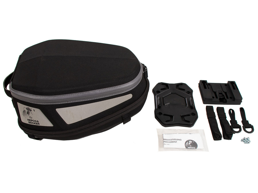 Hecktasche [Hepco & Becker] - Royster Rearbag Sport Hecktasche schwarz/grau inkl. Seatpad Basic – Seatpad