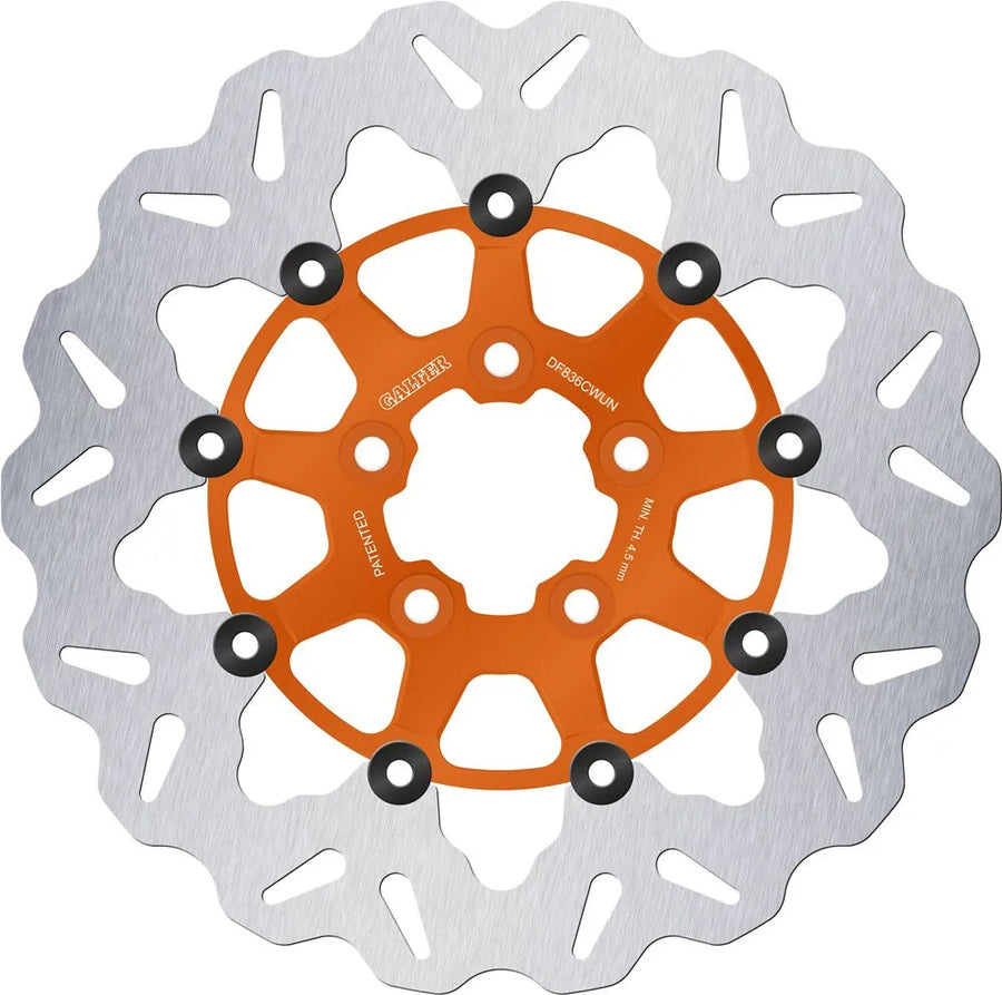 Harley-Davidson XL 1200 T Super Low [2015-2016] - Disque de frein Wave® - surface : orange, argent - photo 1