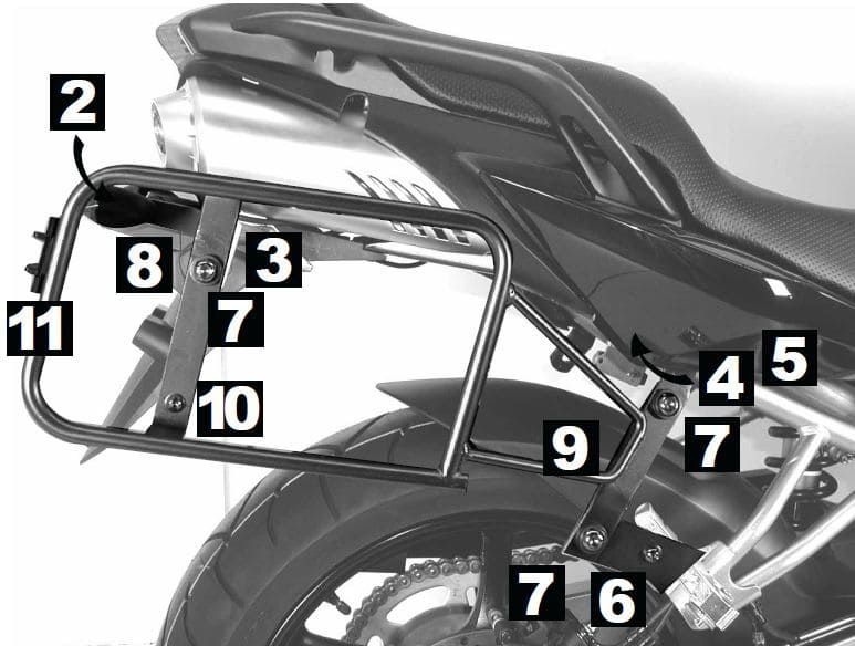 Yamaha FZ 6 [2007-2009] -LOCK-IT CASE CARER