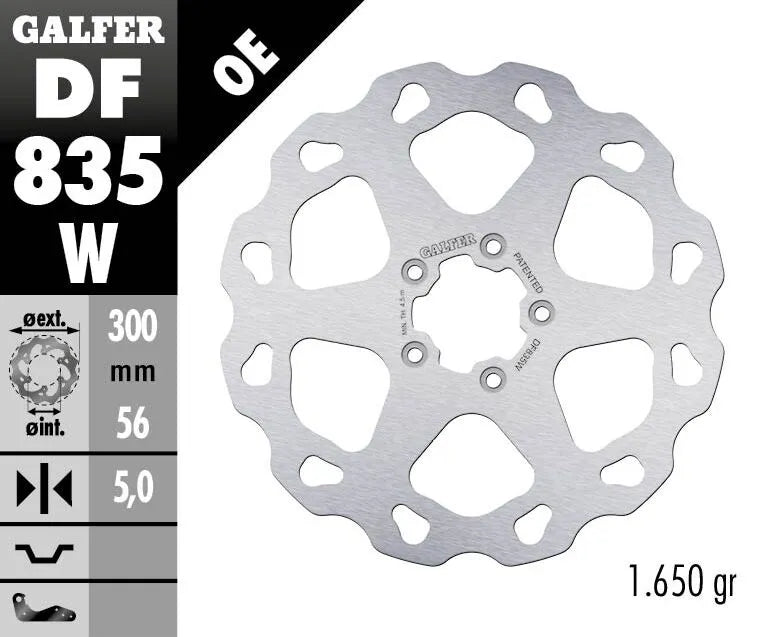 Harley-Davidson XL 1200 T Sportster Superlow [2019, 2020] - Disque de frein Wave® - surface : argent, acier inoxydable - photo 2