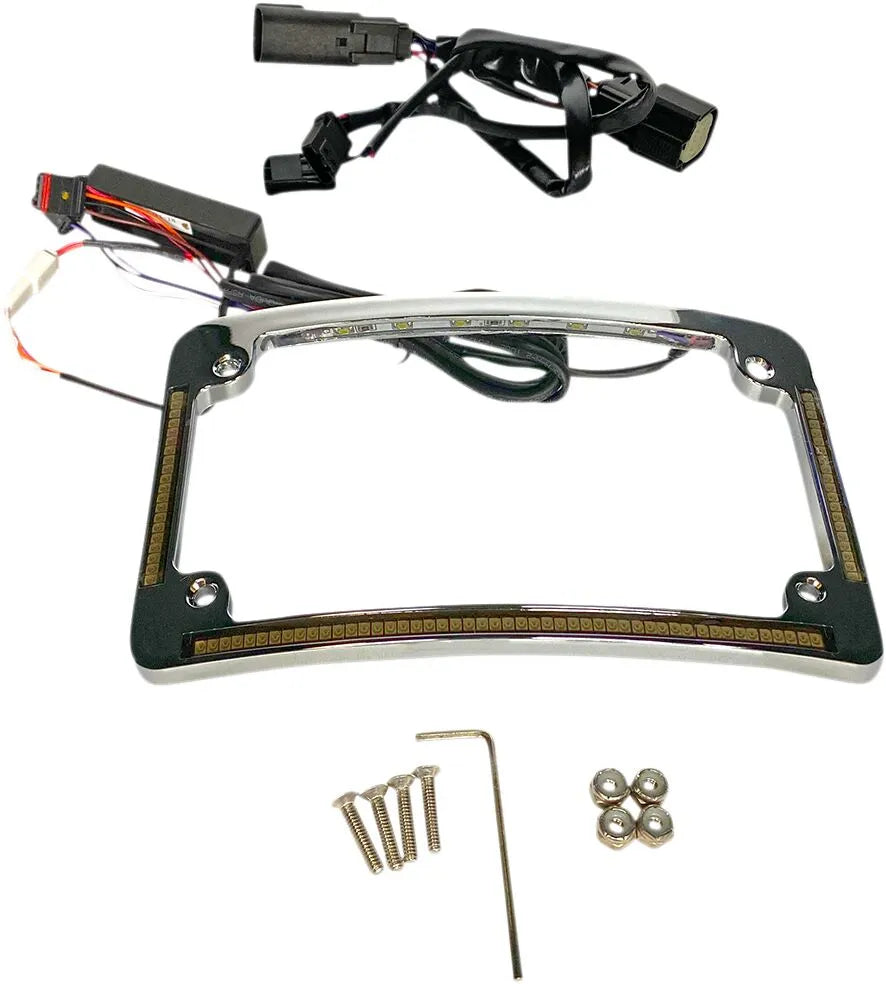 harley davidson flhr [CUSTOM DYNAMICS] – Cadre de plaque d'immatriculation à rayon LED