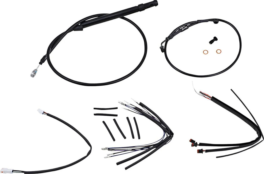 harley davidson flfb [MARCA BURLY] - Kit cavi manubrio e tubi freno per manubri Burly Ape