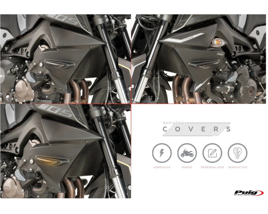 YAMAHA MT-09 SP [2020] – Kühlerdeckel – Mattschwarz