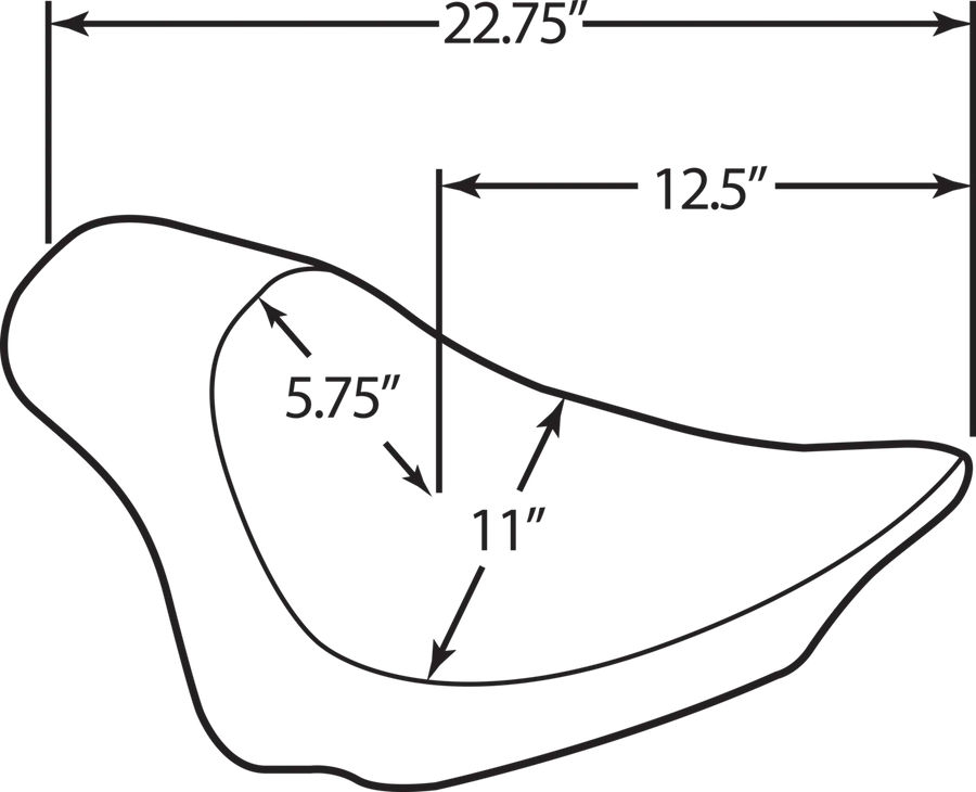 Harley Davidson Flst [DRAG SPECIALTIES] - Siège solo EZ-ON avec support