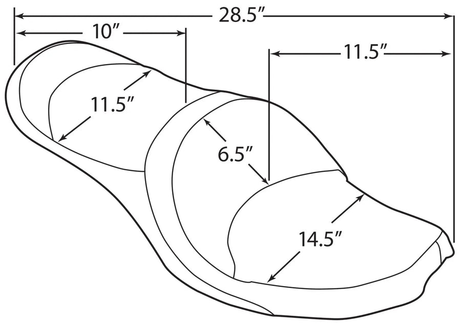 harley davidson touring [DRAG SPECIALTIES] – vinyl double-trough seat