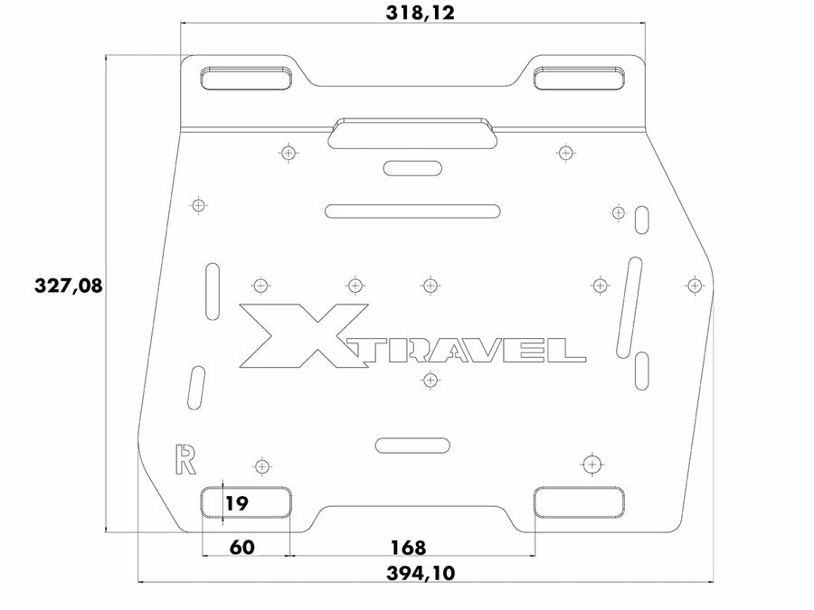 Motorradtasche [Hepco & Becker] - Xtravel Basic Ersatzhalteplatte rechts – Universell