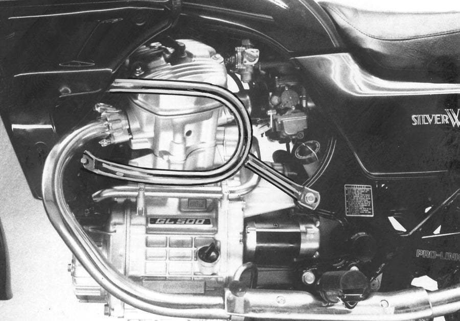 Honda CX 500/650 (also E + C) + GL 500/650 with aluminum radiator cover - protective bar