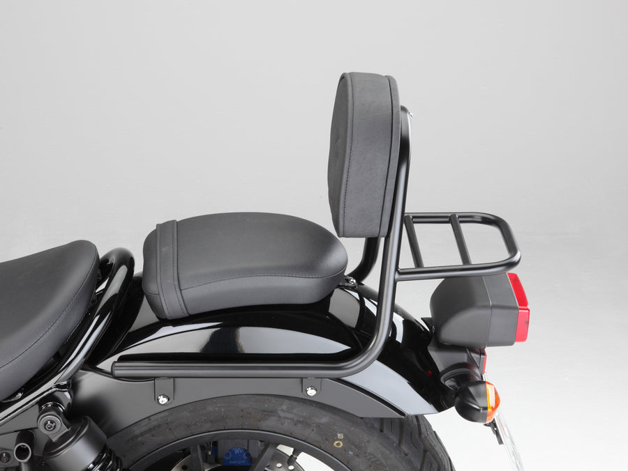 Honda CMX 500 Rebel (PC56A) 2017- [2017] - Sissy Bar aus Rohr mit Kissen und Gepäckträger, schwarz