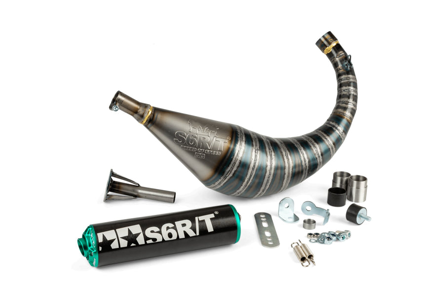 Beta RR Enduro 50 2T - Pot d'échappement R/T 70 - 80 Noir / Turquoise