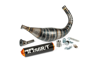 Fantic XE 50 2T - Auspuff R/T 80–90 Schwarz / Orange